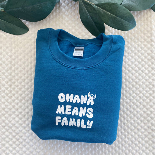 Ohana Means Family Gildan Crewneck